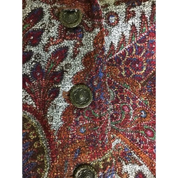 ColdWater Creek Women’s Vintage Tapestry Print Button Front Blazer Sz. 2x EUC - Picture 7 of 11